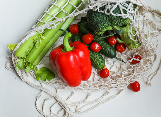 Gemüse in Netz